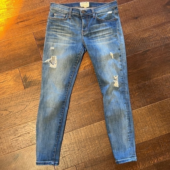 Current/Elliott Denim - Current Elliott No Stretch Jeans Women's Size 28 High Waist Mom Jeans Distress